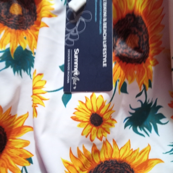 Sunflower Print Women's Tank Top - Picture 3 of 3